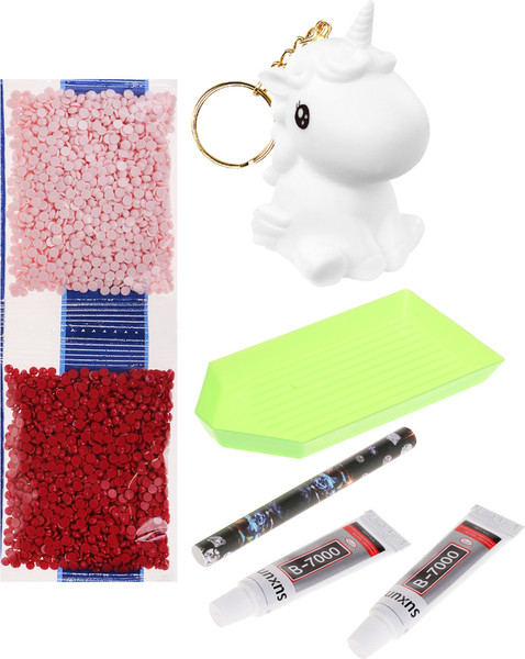 Изображение товара Набор для творчества On Time Брелок DIY алмазная мозаика. Единорог / 45218