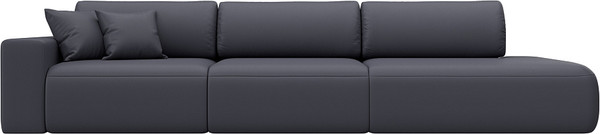 Изображение товара Диван Лига Диванов Лига-036 НПБ Модерн Лонг подлокотник слева / 127693L (экокожа Grifon 15 серый)