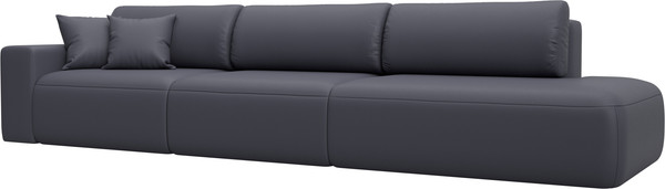 Изображение товара Диван Лига Диванов Лига-036 НПБ Модерн Лонг подлокотник слева / 127693L (экокожа Grifon 15 серый)