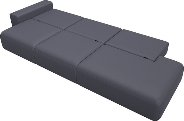 Изображение товара Диван Лига Диванов Лига-036 НПБ Модерн Лонг подлокотник слева / 127693L (экокожа Grifon 15 серый)