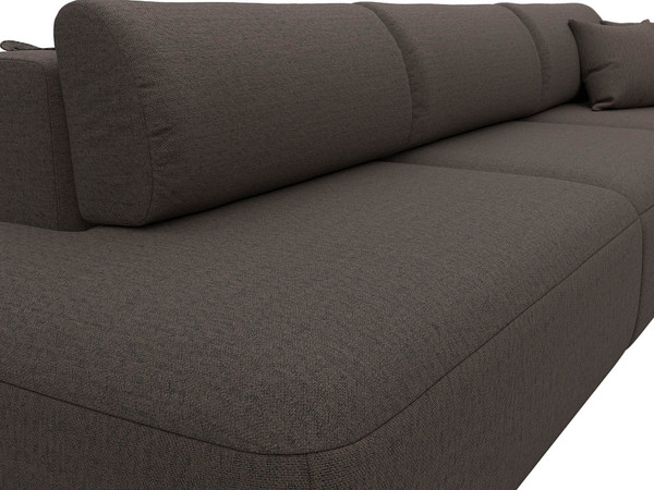 Изображение товара Диван Лига Диванов Лига-036 НПБ Модерн Лонг подлокотник справа / 124211 (рогожка амур коричневый)