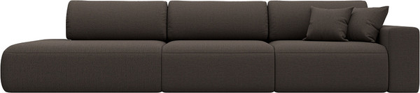Изображение товара Диван Лига Диванов Лига-036 НПБ Модерн Лонг подлокотник справа / 124211 (рогожка амур коричневый)