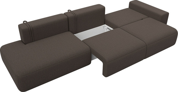 Изображение товара Диван Лига Диванов Лига-036 НПБ Модерн Лонг подлокотник справа / 124211 (рогожка амур коричневый)