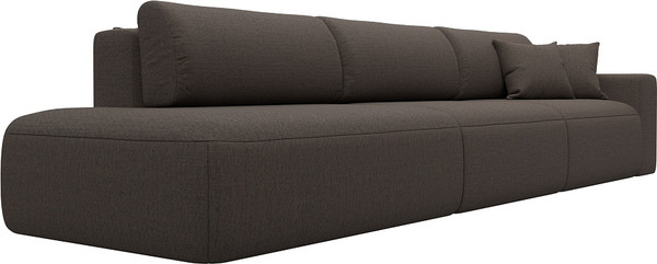 Изображение товара Диван Лига Диванов Лига-036 НПБ Модерн Лонг подлокотник справа / 124211 (рогожка амур коричневый)