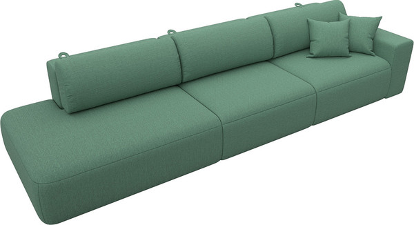 Изображение товара Диван Лига Диванов Лига-036 НПБ Модерн Лонг подлокотник справа / 124212 (рогожка амур зеленый)
