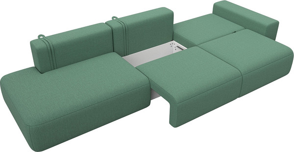 Изображение товара Диван Лига Диванов Лига-036 НПБ Модерн Лонг подлокотник справа / 124212 (рогожка амур зеленый)