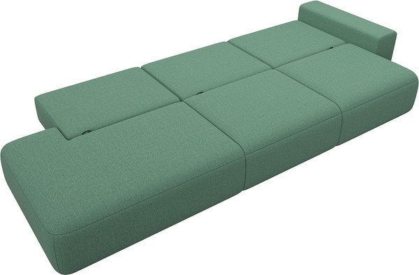 Изображение товара Диван Лига Диванов Лига-036 НПБ Модерн Лонг подлокотник справа / 124212 (рогожка амур зеленый)