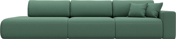 Изображение товара Диван Лига Диванов Лига-036 НПБ Модерн Лонг подлокотник справа / 124212 (рогожка амур зеленый)