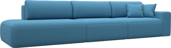 Изображение товара Диван Лига Диванов Лига-036 НПБ Модерн Лонг подлокотник справа / 124746 (рогожка амур голубой)