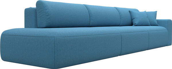 Изображение товара Диван Лига Диванов Лига-036 НПБ Модерн Лонг подлокотник справа / 124746 (рогожка амур голубой)