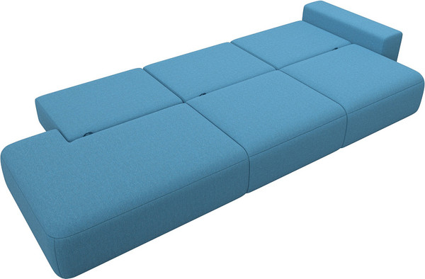 Изображение товара Диван Лига Диванов Лига-036 НПБ Модерн Лонг подлокотник справа / 124746 (рогожка амур голубой)