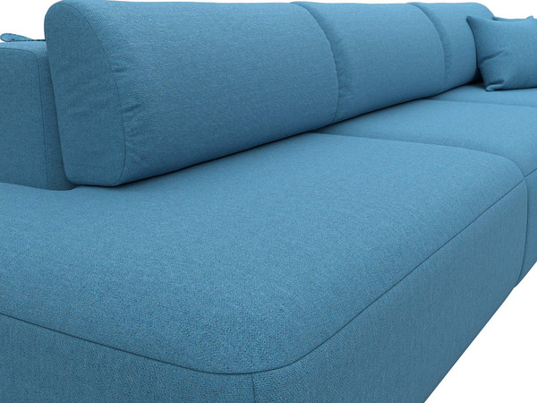 Изображение товара Диван Лига Диванов Лига-036 НПБ Модерн Лонг подлокотник справа / 124746 (рогожка амур голубой)