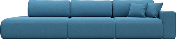 Изображение товара Диван Лига Диванов Лига-036 НПБ Модерн Лонг подлокотник справа / 124746 (рогожка амур голубой)