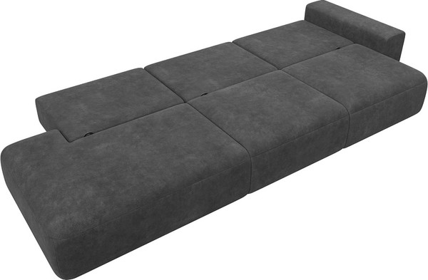 Изображение товара Диван Лига Диванов Лига-036 НПБ Модерн Лонг подлокотник справа / 127685 (велюр Brut 16 темно-серый)