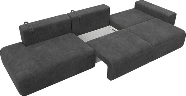 Изображение товара Диван Лига Диванов Лига-036 НПБ Модерн Лонг подлокотник справа / 127685 (велюр Brut 16 темно-серый)