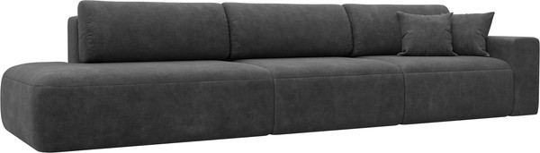 Изображение товара Диван Лига Диванов Лига-036 НПБ Модерн Лонг подлокотник справа / 127685 (велюр Brut 16 темно-серый)