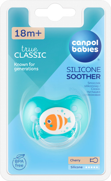 Изображение товара Пустышка Canpol Love&Sea силиконовая круглая 18+ мес / 22/415_new