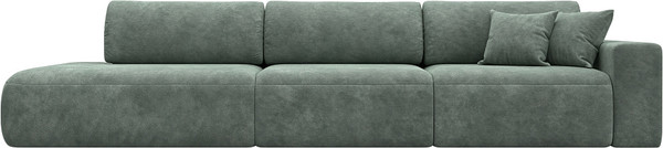 Изображение товара Диван Лига Диванов Лига-036 НПБ Модерн Лонг подлокотник справа / 127686 (велюр Brut 08 зеленый)