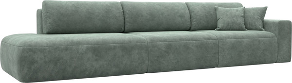 Изображение товара Диван Лига Диванов Лига-036 НПБ Модерн Лонг подлокотник справа / 127686 (велюр Brut 08 зеленый)