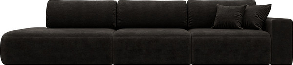 Изображение товара Диван Лига Диванов Лига-036 НПБ Модерн Лонг подлокотник справа / 127688 (велюр Brut 17 коричневый)