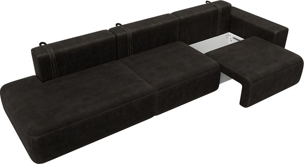 Изображение товара Диван Лига Диванов Лига-036 НПБ Модерн Лонг подлокотник справа / 127688 (велюр Brut 17 коричневый)