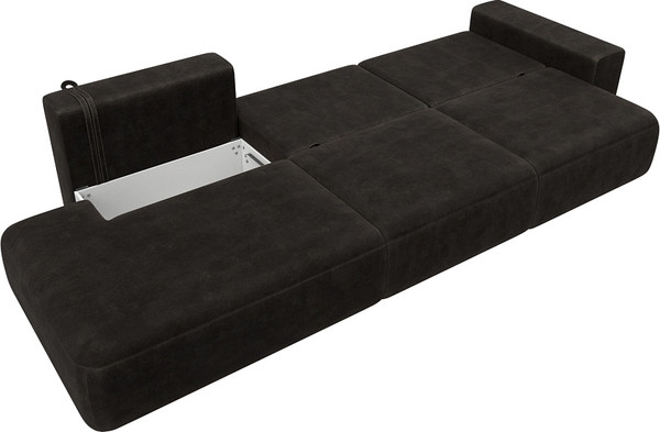 Изображение товара Диван Лига Диванов Лига-036 НПБ Модерн Лонг подлокотник справа / 127688 (велюр Brut 17 коричневый)