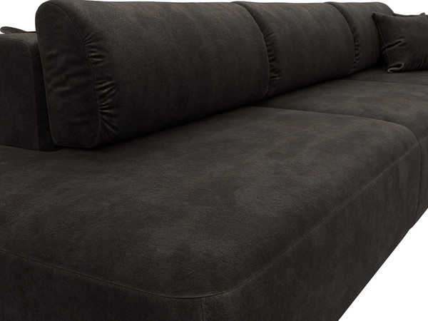 Изображение товара Диван Лига Диванов Лига-036 НПБ Модерн Лонг подлокотник справа / 127688 (велюр Brut 17 коричневый)