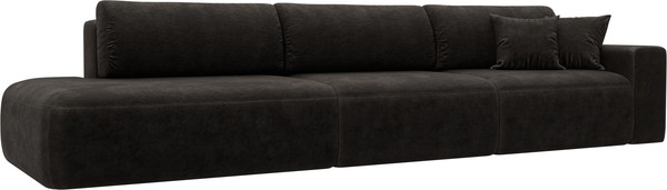 Изображение товара Диван Лига Диванов Лига-036 НПБ Модерн Лонг подлокотник справа / 127688 (велюр Brut 17 коричневый)