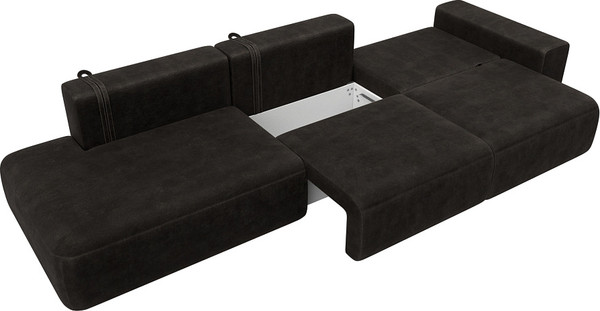 Изображение товара Диван Лига Диванов Лига-036 НПБ Модерн Лонг подлокотник справа / 127688 (велюр Brut 17 коричневый)