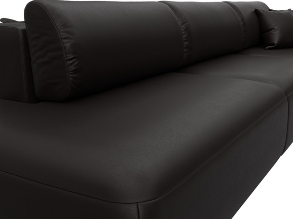 Изображение товара Диван Лига Диванов Лига-036 НПБ Модерн Лонг подлокотник справа / 127690 (экокожа Grifon 12 коричневый)