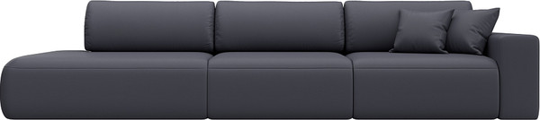 Изображение товара Диван Лига Диванов Лига-036 НПБ Модерн Лонг подлокотник справа / 127693 (экокожа Grifon 15 серый)