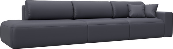 Изображение товара Диван Лига Диванов Лига-036 НПБ Модерн Лонг подлокотник справа / 127693 (экокожа Grifon 15 серый)