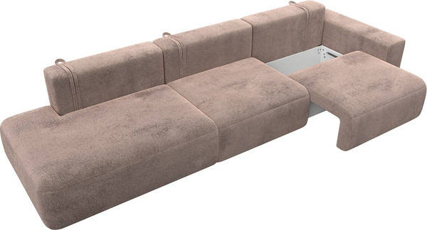 Изображение товара Диван Лига Диванов Лига-036 НПБ Модерн Лонг подлокотник справа / 127695 (велюр Tower 05 бежевый)