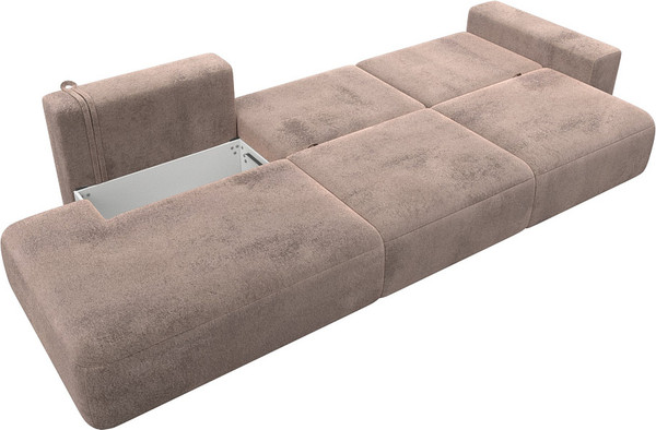 Изображение товара Диван Лига Диванов Лига-036 НПБ Модерн Лонг подлокотник справа / 127695 (велюр Tower 05 бежевый)