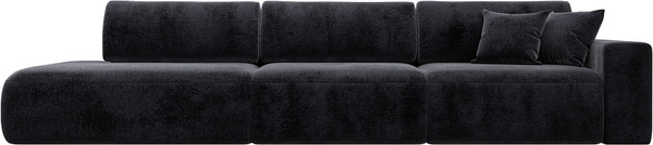 Изображение товара Диван Лига Диванов Лига-036 НПБ Модерн Лонг подлокотник справа / 127703 (велюр Tower 11 темно-серый)