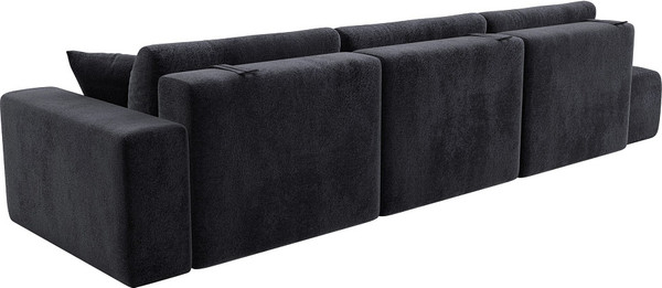 Изображение товара Диван Лига Диванов Лига-036 НПБ Модерн Лонг подлокотник справа / 127703 (велюр Tower 11 темно-серый)