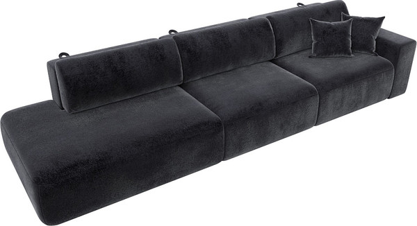 Изображение товара Диван Лига Диванов Лига-036 НПБ Модерн Лонг подлокотник справа / 127703 (велюр Tower 11 темно-серый)