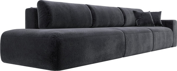 Изображение товара Диван Лига Диванов Лига-036 НПБ Модерн Лонг подлокотник справа / 127703 (велюр Tower 11 темно-серый)