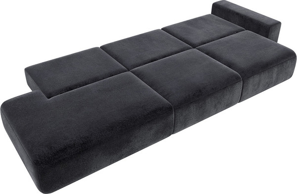 Изображение товара Диван Лига Диванов Лига-036 НПБ Модерн Лонг подлокотник справа / 127703 (велюр Tower 11 темно-серый)