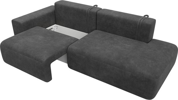 Изображение товара Диван Лига Диванов Лига-036 НПБ Модерн подлокотник слева / 127705L (велюр Brut 16 темно-серый)