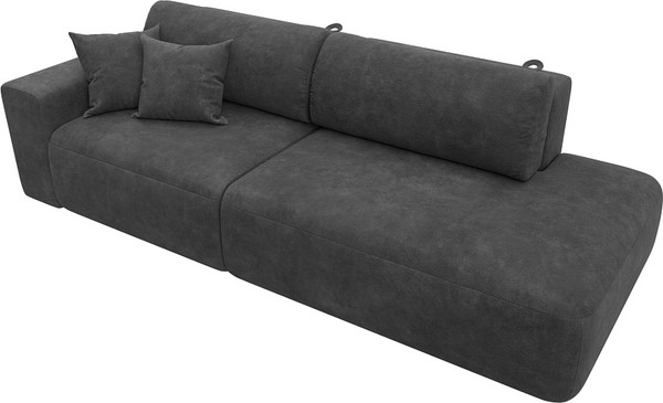 Изображение товара Диван Лига Диванов Лига-036 НПБ Модерн подлокотник слева / 127705L (велюр Brut 16 темно-серый)