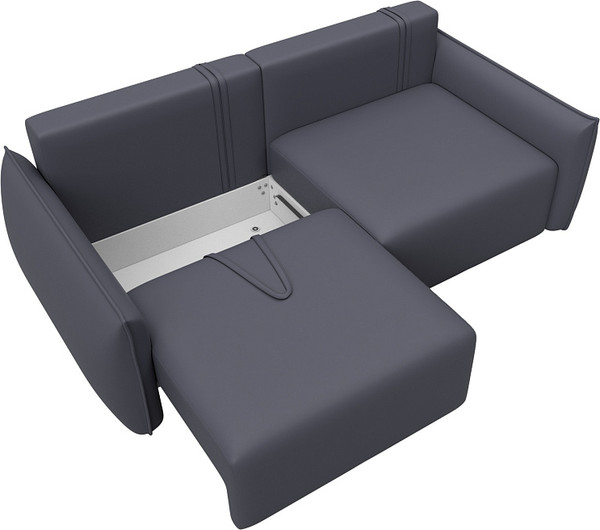 Изображение товара Диван Лига Диванов Лига-051 НПБ / 129881 (экокожа Grifon 15 серый)