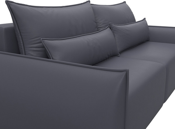 Изображение товара Диван Лига Диванов Лига-051 НПБ / 129881 (экокожа Grifon 15 серый)