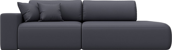 Изображение товара Диван Лига Диванов Лига-036 НПБ Модерн подлокотник слева / 127713L (экокожа Grifon 15 серый)