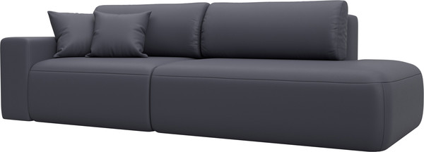 Изображение товара Диван Лига Диванов Лига-036 НПБ Модерн подлокотник слева / 127713L (экокожа Grifon 15 серый)