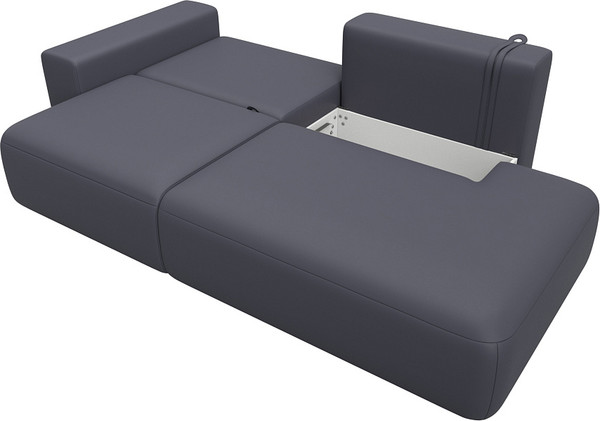 Изображение товара Диван Лига Диванов Лига-036 НПБ Модерн подлокотник слева / 127713L (экокожа Grifon 15 серый)