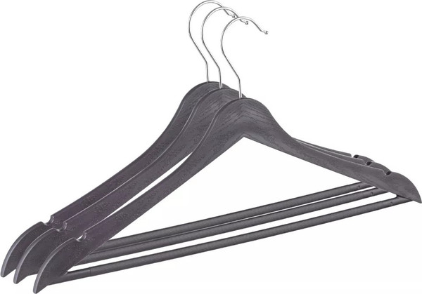 Изображение товара Набор пластиковых вешалок-плечиков Econova Wood / 435278414 (3шт, коричневый)