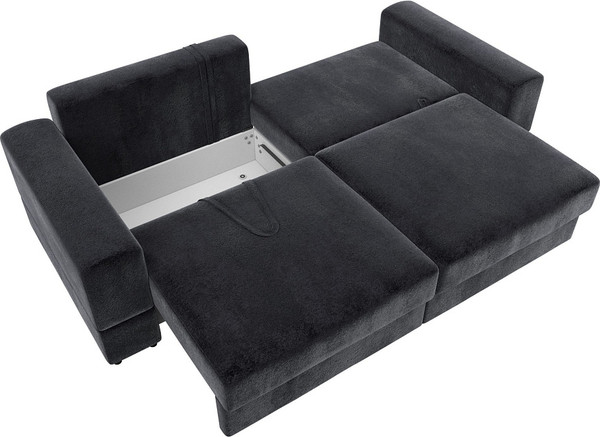 Изображение товара Диван Лига Диванов Лига-055 НПБ / 130175 (велюр Tower 11 темно-серый)