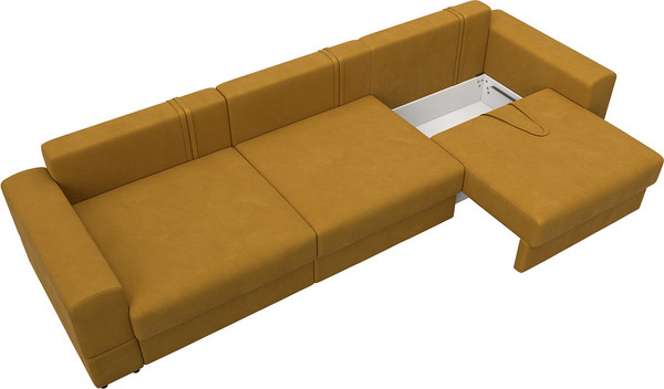 Изображение товара Диван Лига Диванов Лига-055 НПБ Лонг / 130188 (велюр Brut 10 желтый)