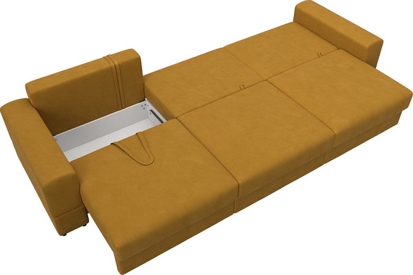 Изображение товара Диван Лига Диванов Лига-055 НПБ Лонг / 130188 (велюр Brut 10 желтый)